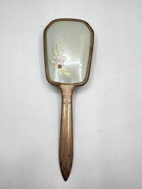 Antique Nylon Hairbrush Decorative Vanity Dressing Table Long Handled